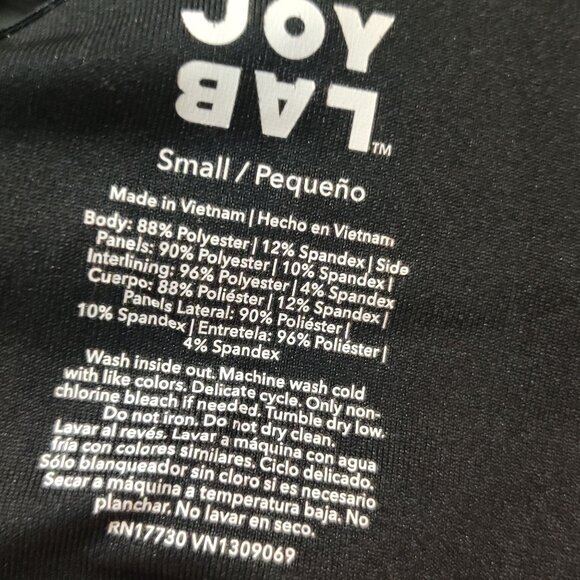 JoyLab S Metallic Black High Neck Racerback Sports Bra Dance Y2K Club Festival - Picture 4 of 5